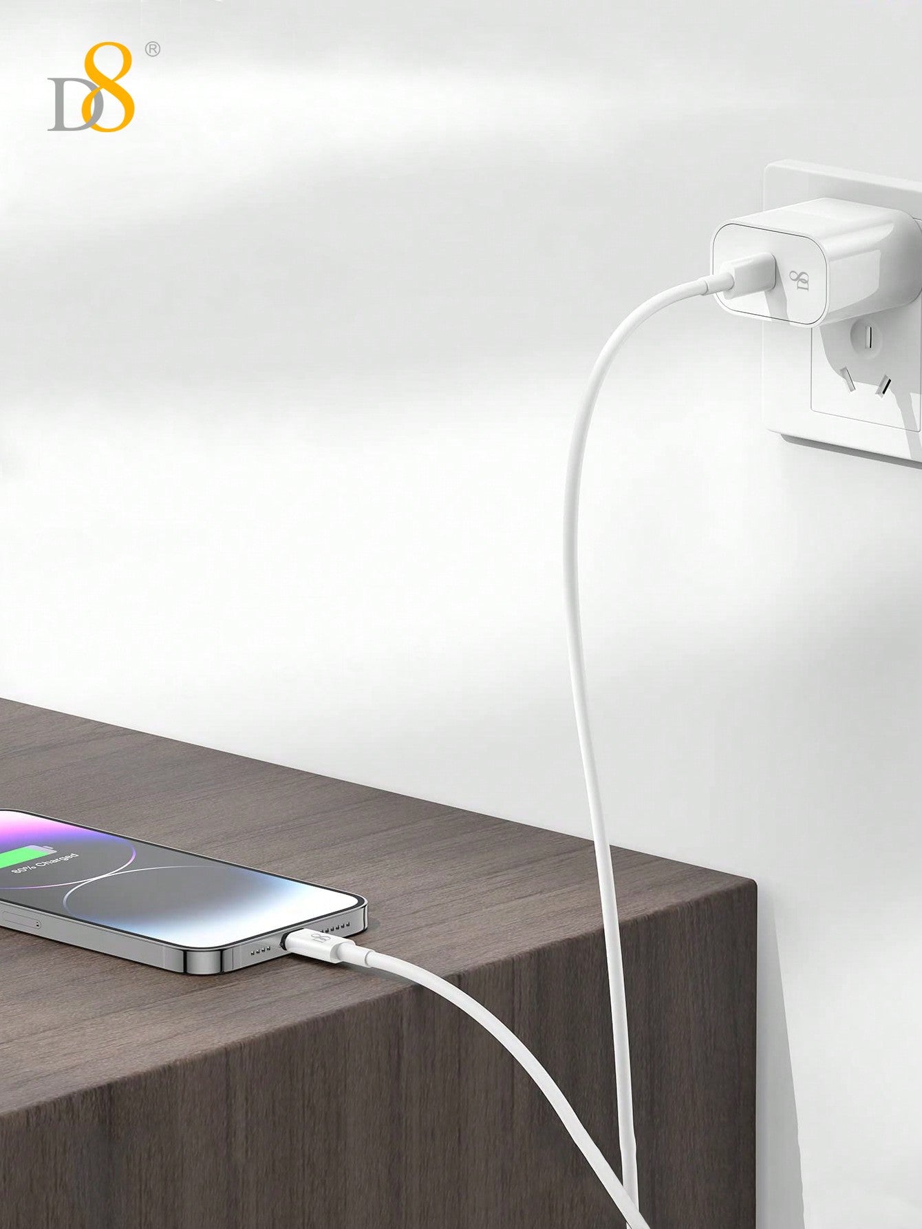 D8 MFi 인증 아이폰 충전 케이블 3개입 USB-C to Lightning / 2.4A 고속충전 / 1m 길이 / 아이폰·아이패드 호환