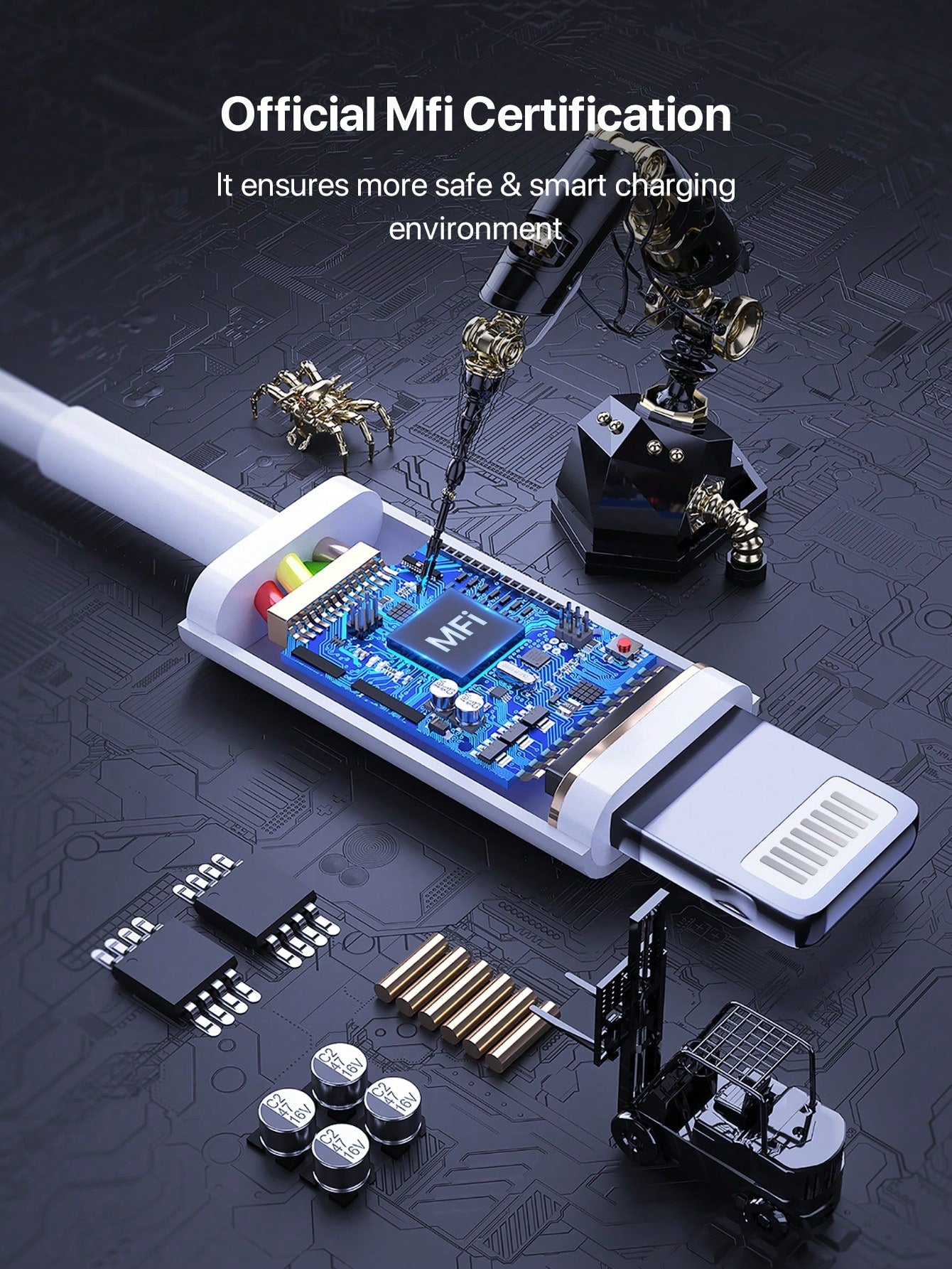 D8 MFi 인증 아이폰 충전 케이블 3개입 USB-C to Lightning / 2.4A 고속충전 / 1m 길이 / 아이폰·아이패드 호환