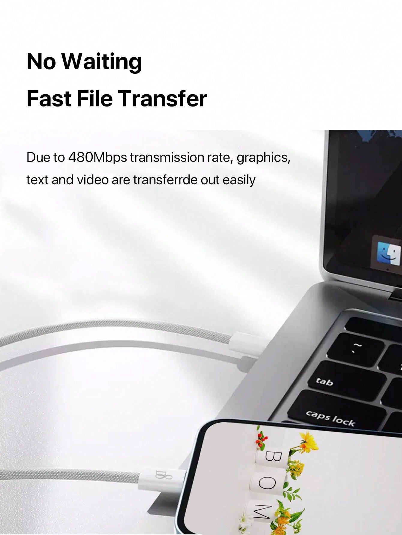 D8 20W USB-C PD 고속 충전기 세트 (케이블 포함) 아이폰 15 / 아이패드 고속 충전 완벽 지원!