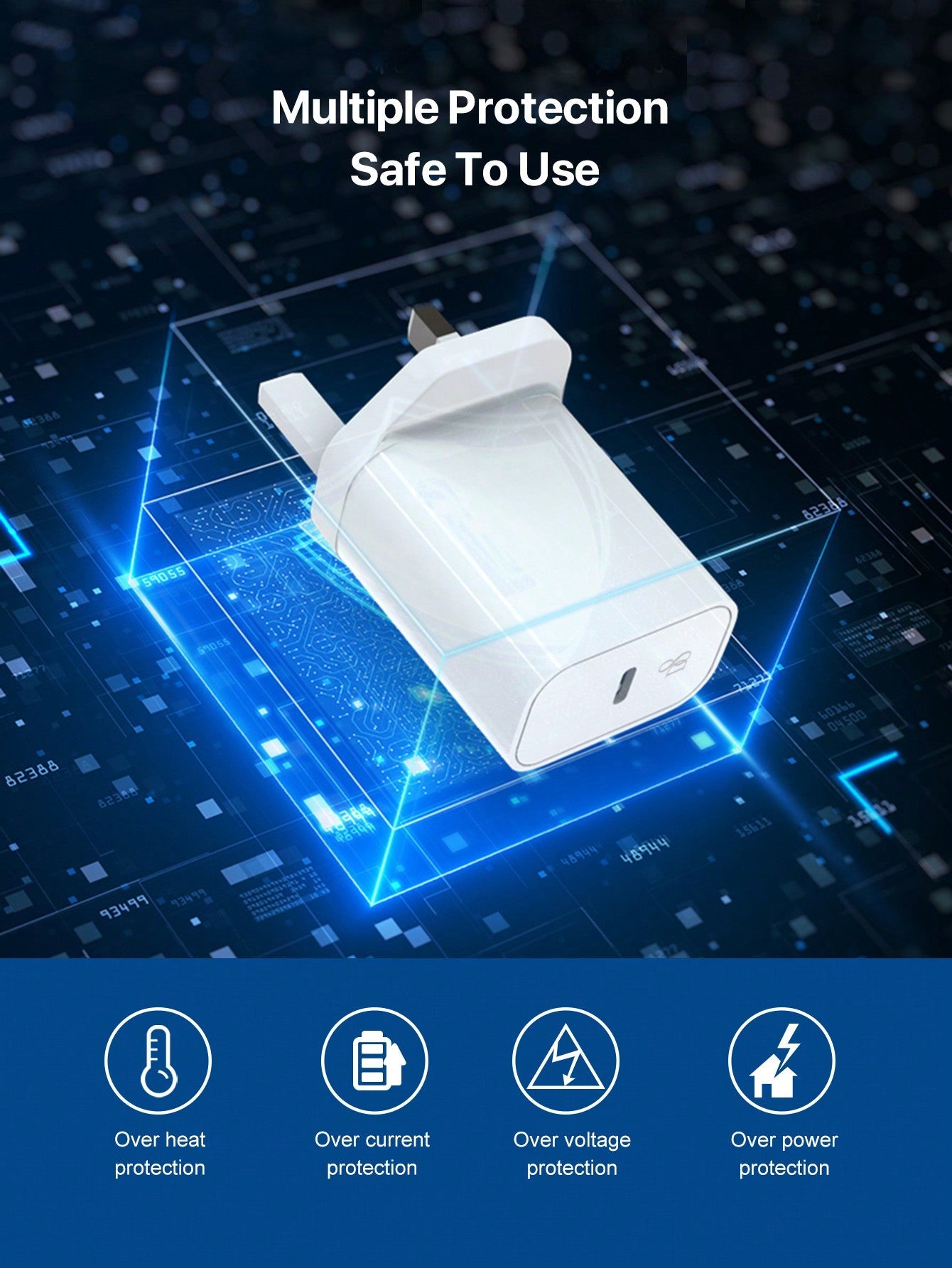 D8 20W USB-C 고속 충전기 (화이트)