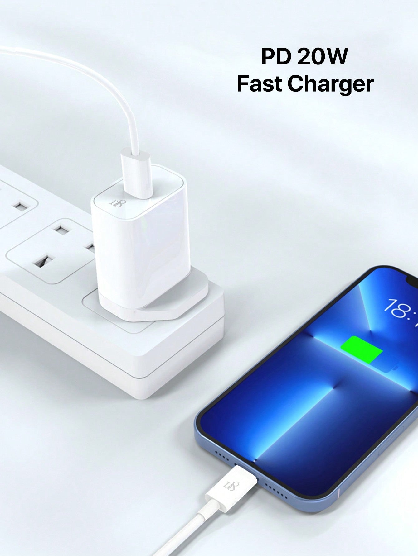 D8 20W USB-C 고속 충전기 (화이트)