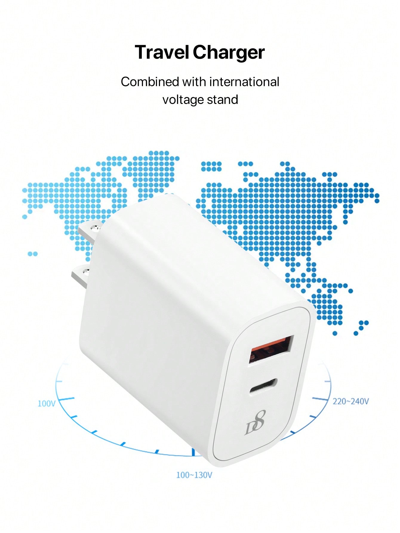 D8 20W 듀얼 포트 USB-C 고속 충전기 iPhone, iPad, Galaxy까지 동시에! 빠르고 안전한 PD 3.0 충전 솔루션