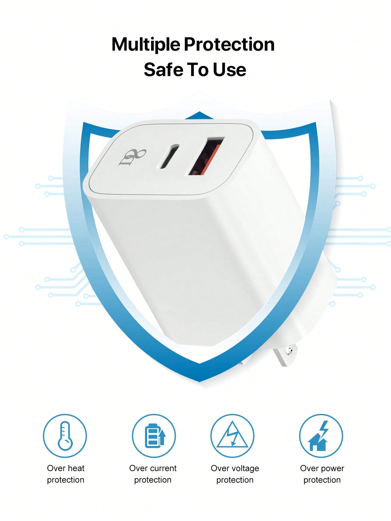 D8 20W 듀얼 포트 USB-C 고속 충전기 iPhone, iPad, Galaxy까지 동시에! 빠르고 안전한 PD 3.0 충전 솔루션