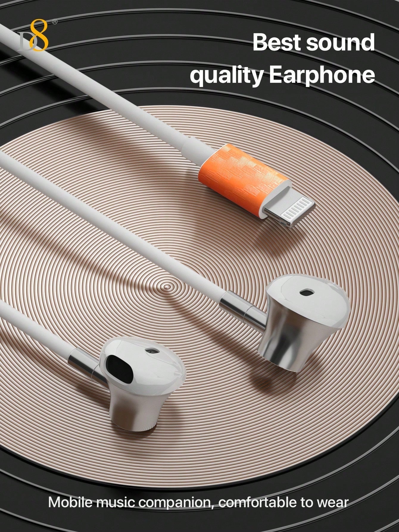 D8 USB-C 이어폰 아이폰 15 전용, 마이크 & 볼륨 조절 지원 | HiFi 스테레오 사운드