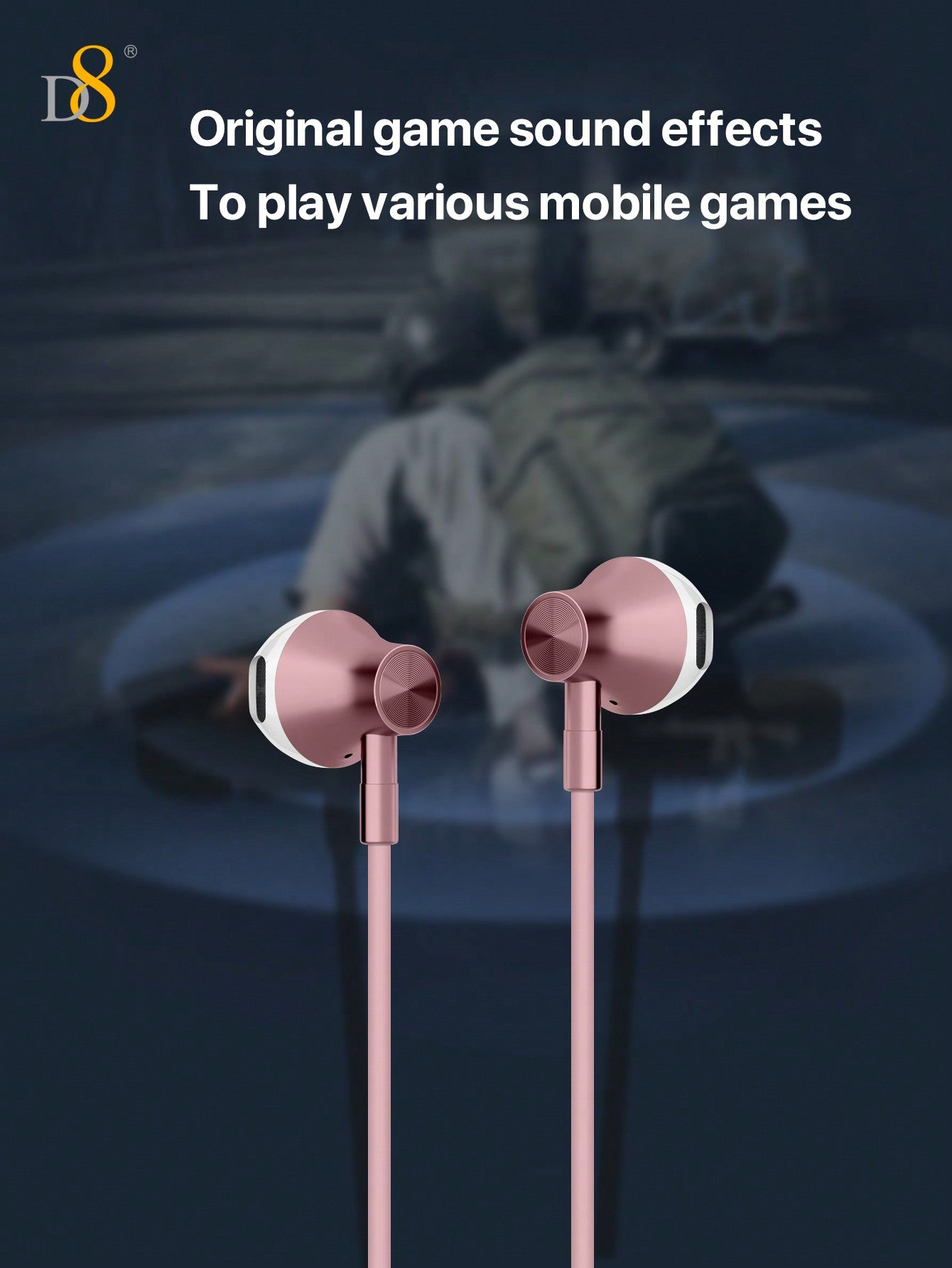 D8 USB-C 인이어 이어폰 아이폰 16 / 갤럭시 / 아이패드 호환 | 고음질 사운드 & 볼륨 조절 & 마이크 내장