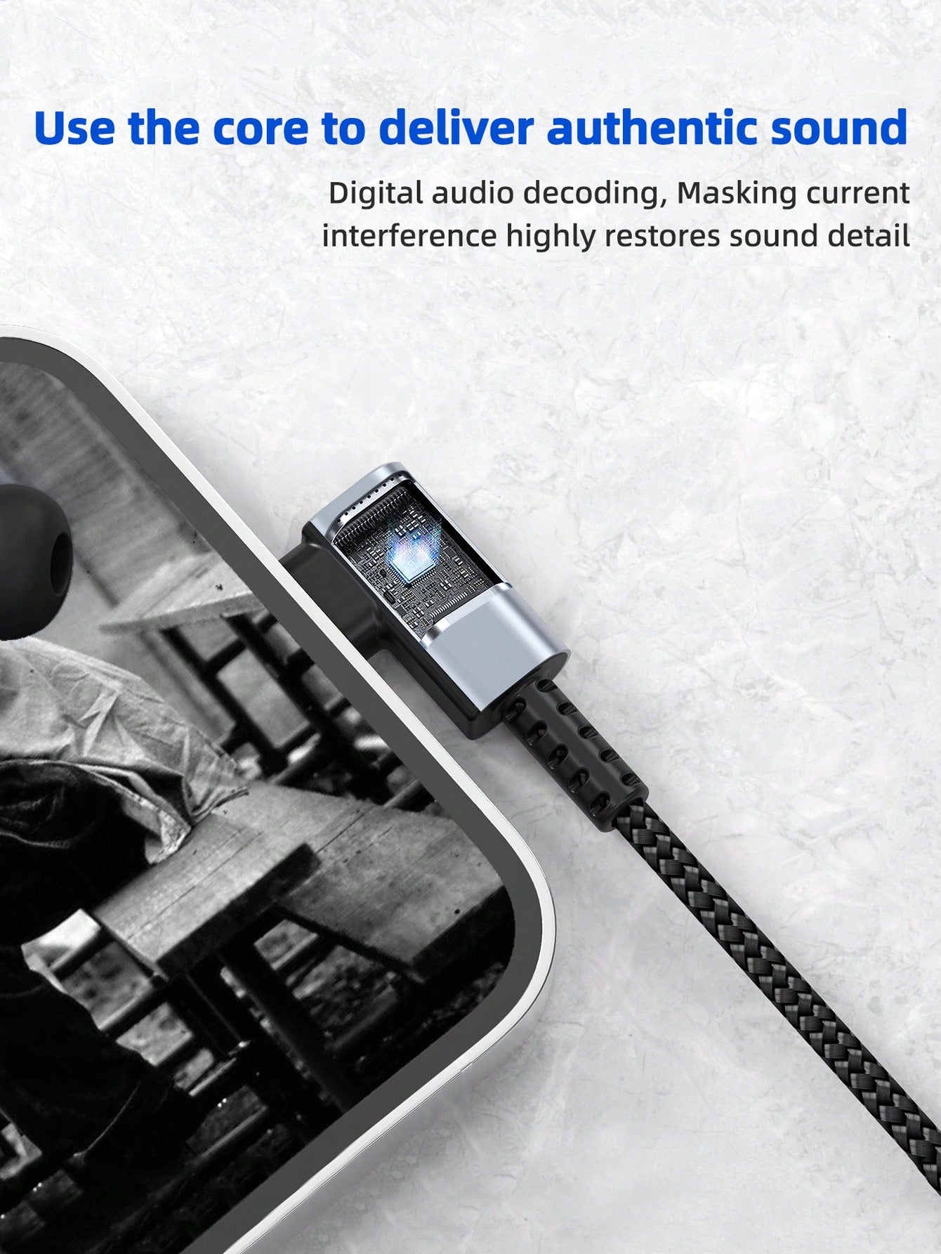 D8 USB-C to 3.5mm 오디오 어댑터 스마트폰 · 태블릿 · 노트북용 AUX 오디오 동글