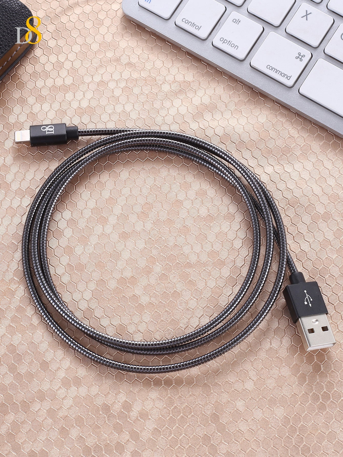 Dynamic8 MFi 인증 스테인리스 라이트닝 to USB 충전 케이블