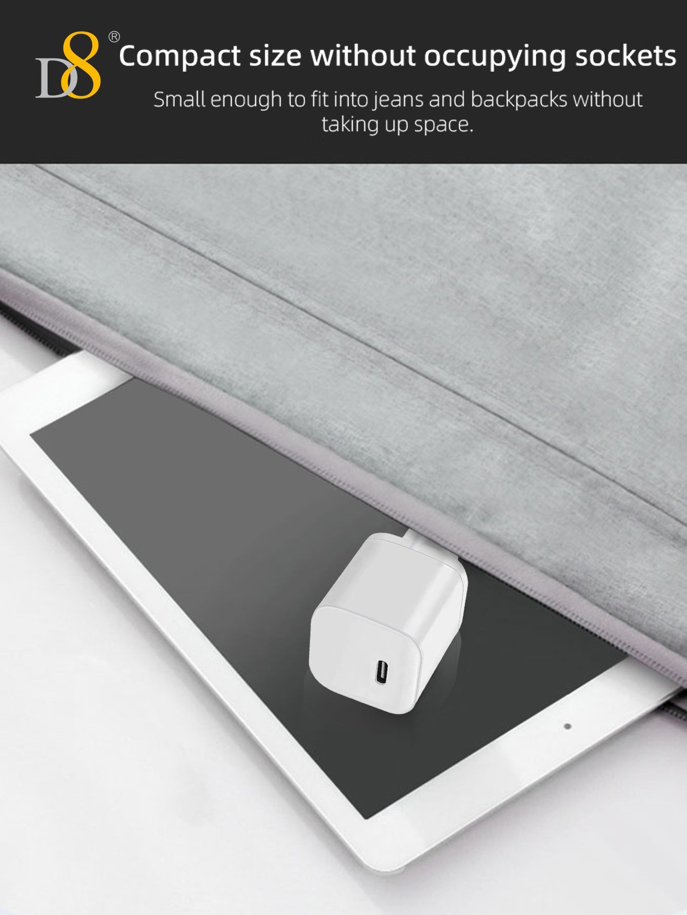 D8 33W USB-C 초고속 충전기 iPhone, MacBook, Galaxy, iPad까지 빠르고 안전하게 충전!
