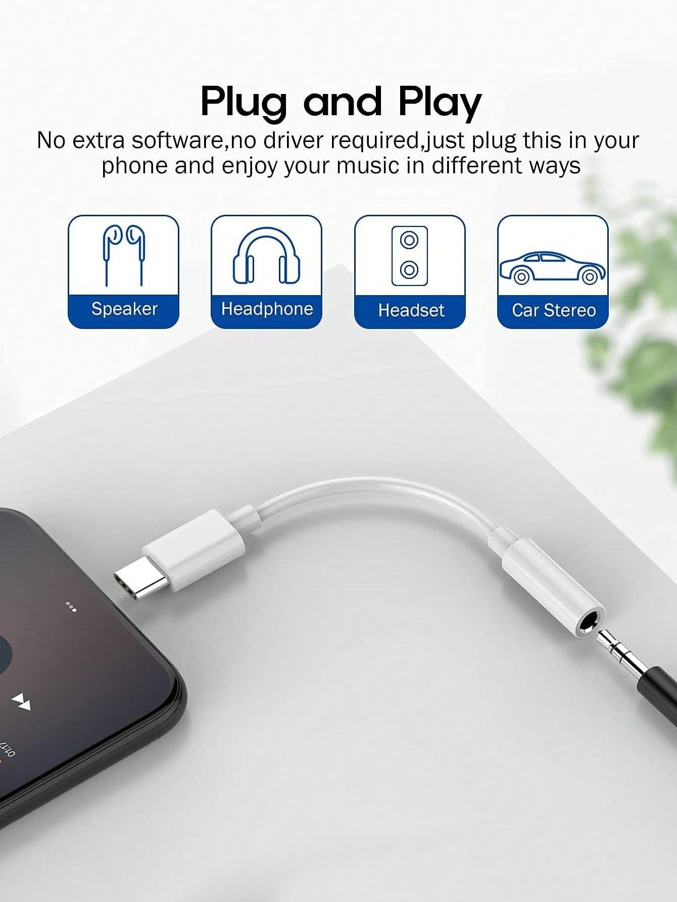D8 USB-C to 3.5mm HiFi 오디오 어댑터