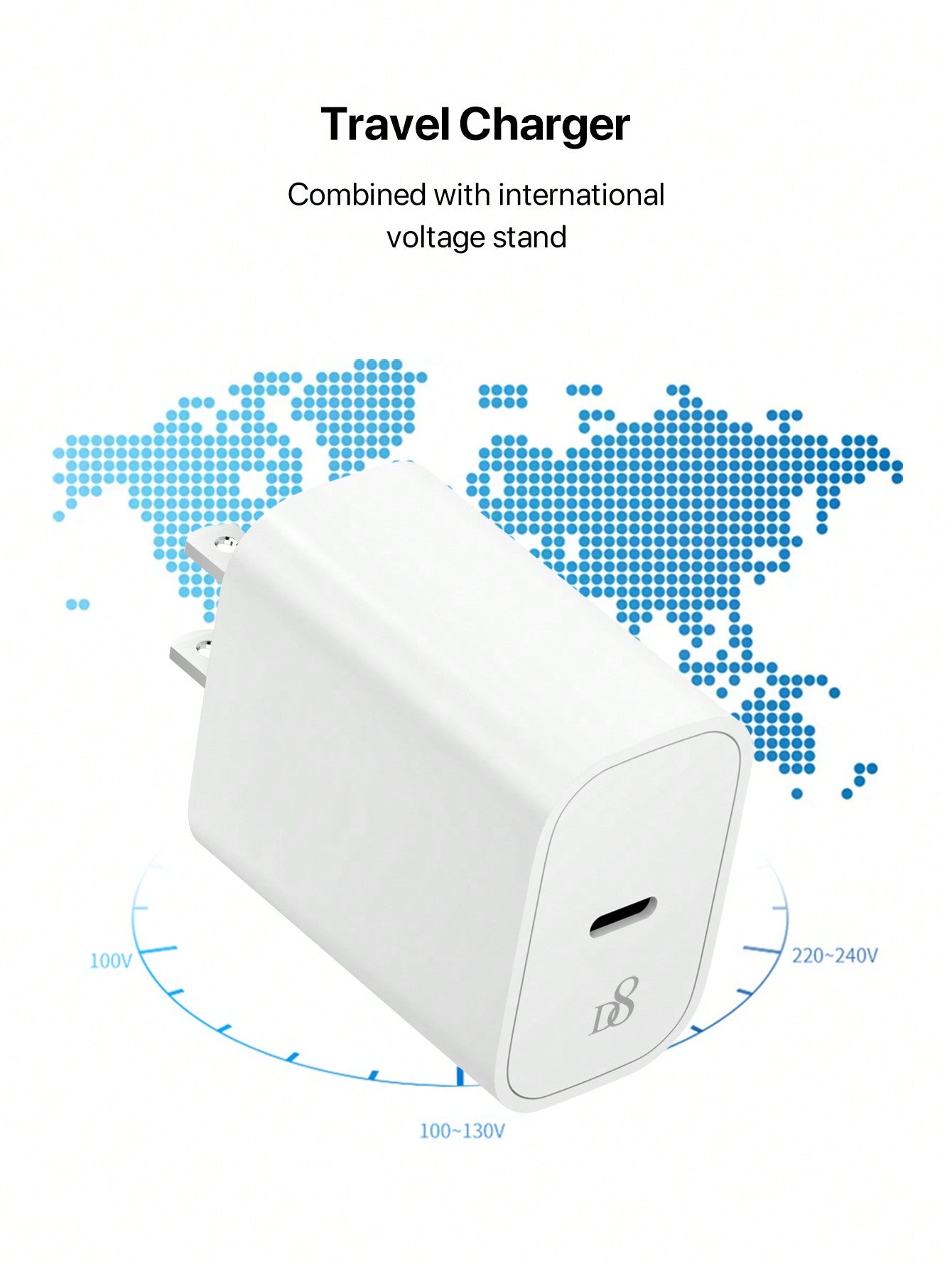 D8 20W PD USB-C 충전기 2팩 + 3.3FT 고속 충전 케이블 세트 MFi 인증 | iPhone & iPad 고속 충전 | 2배의 편리함