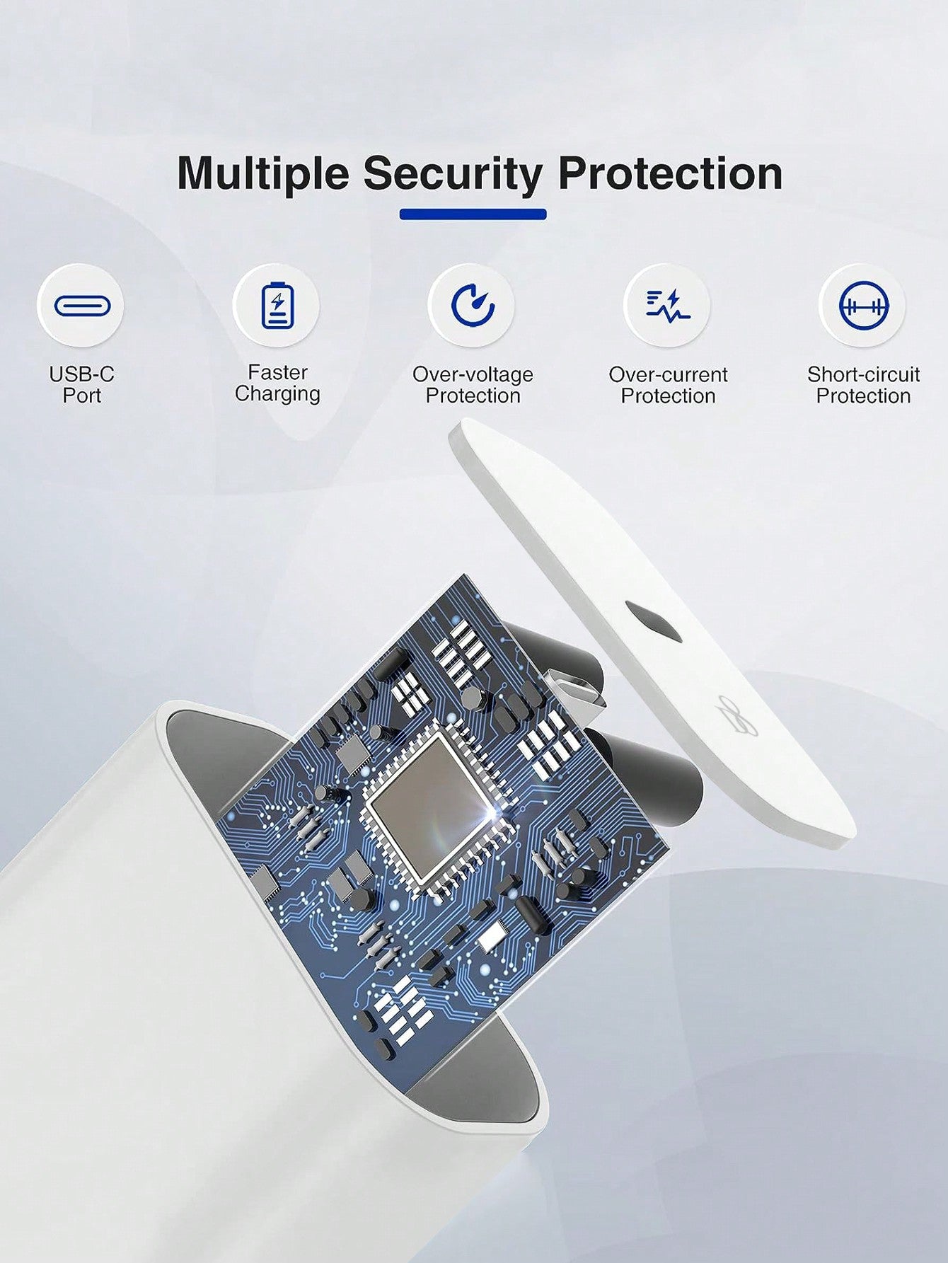 D8 20W PD USB-C 충전기 2팩 + 3.3FT 고속 충전 케이블 세트 MFi 인증 | iPhone & iPad 고속 충전 | 2배의 편리함