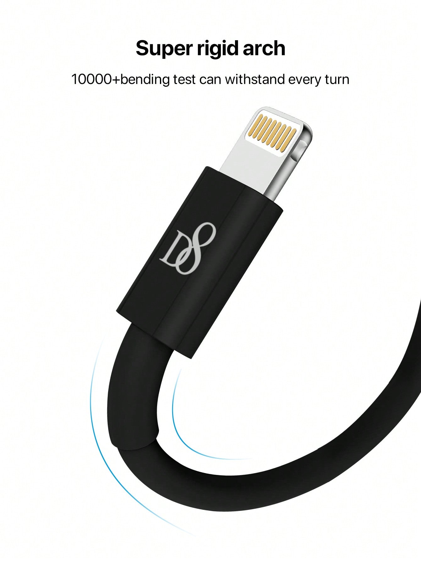 D8 MFi 인증 아이폰 충전 케이블 3.3FT 길이 | USB-A to Lightning | 2.4A 고속충전 | TPE 내구성 | 데이터 전송
