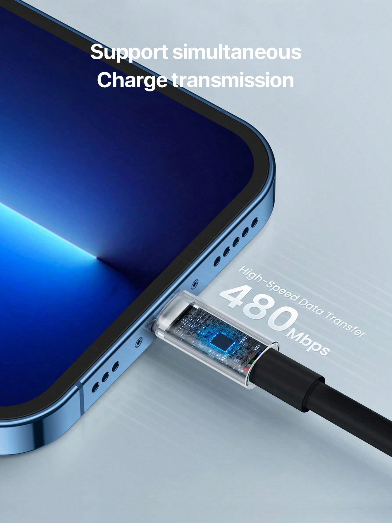 D8 MFi 인증 아이폰 충전 케이블 3.3FT 길이 | USB-A to Lightning | 2.4A 고속충전 | TPE 내구성 | 데이터 전송