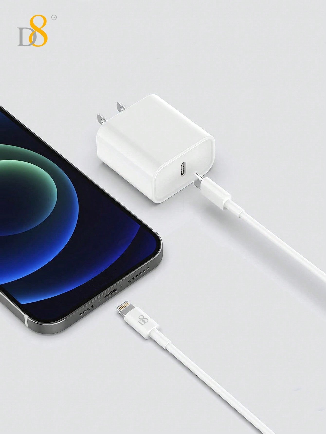 D8 USB-C to 라이트닝 케이블 MFi 인증 | PD 고속충전 | 1M 길이 | 아이폰·아이패드 전용