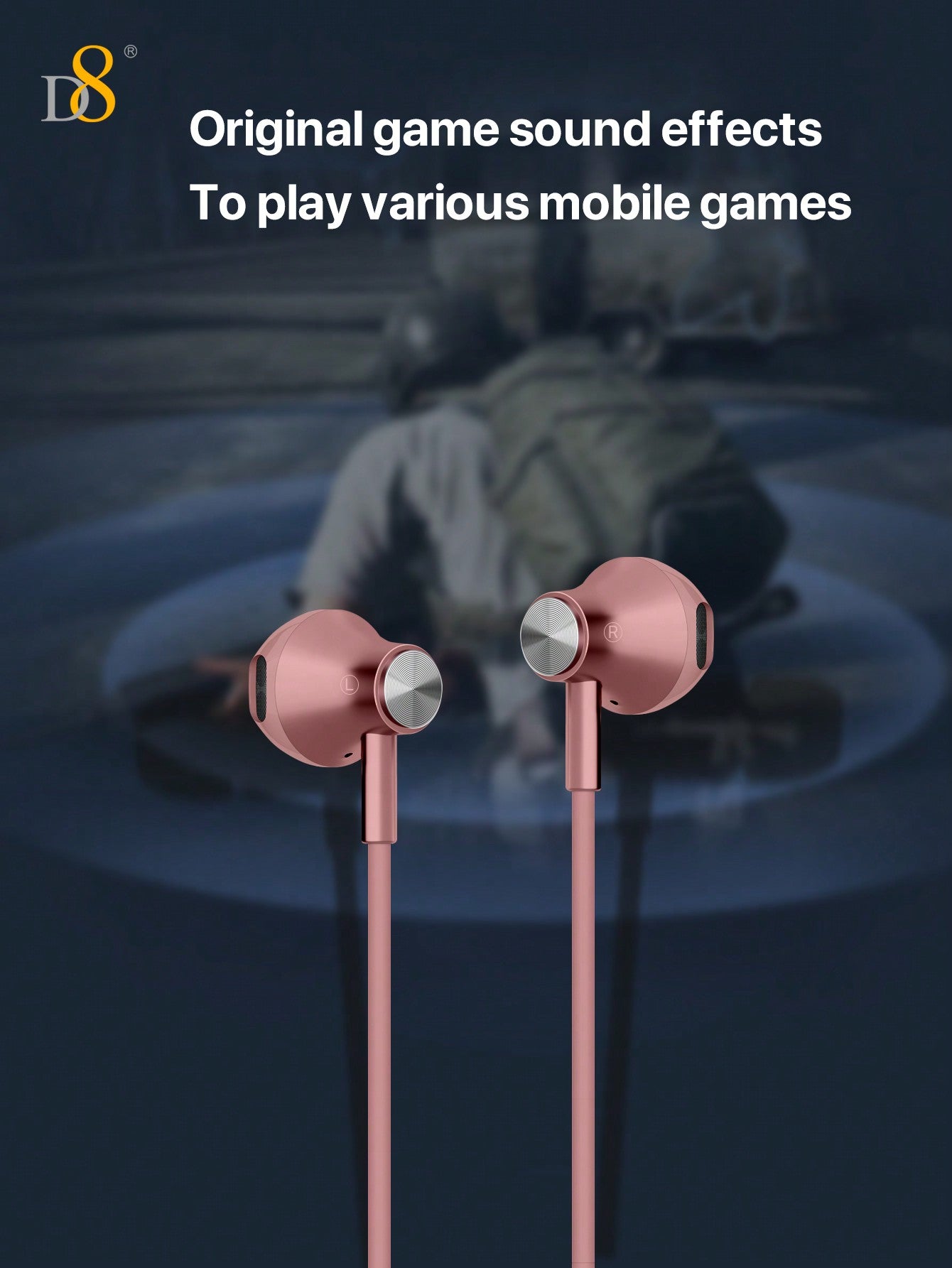 D8 USB-C 인이어 이어폰 iPhone 16 / iPad / Galaxy 시리즈 호환 | Hi-Fi 사운드 | 마이크 & 볼륨 컨트롤 탑재