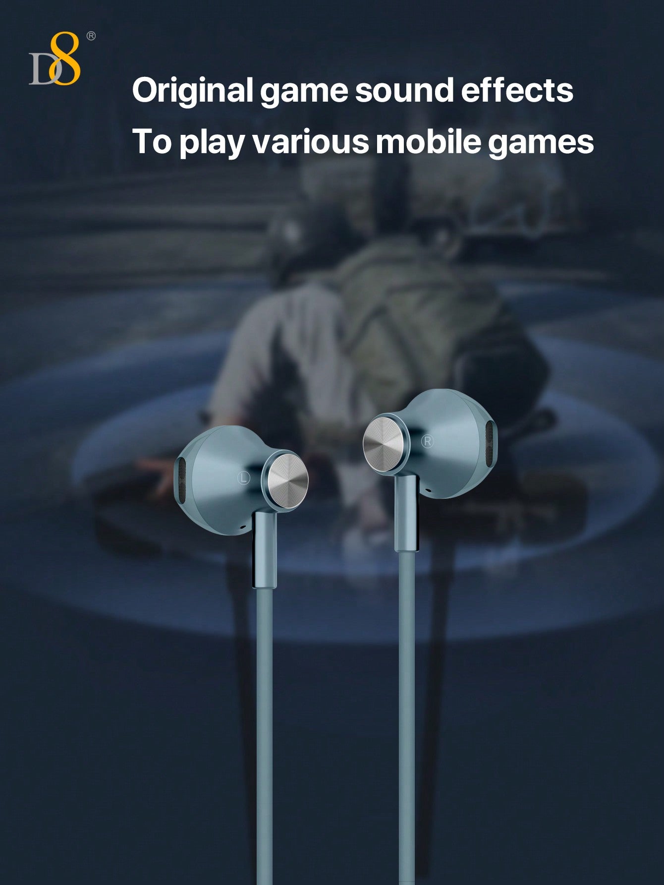 D8 USB-C 인이어 이어폰 HiFi 스테레오 사운드 & 핸즈프리 통화 아이폰 16, 갤럭시 S23, 아이패드 완벽 호환!