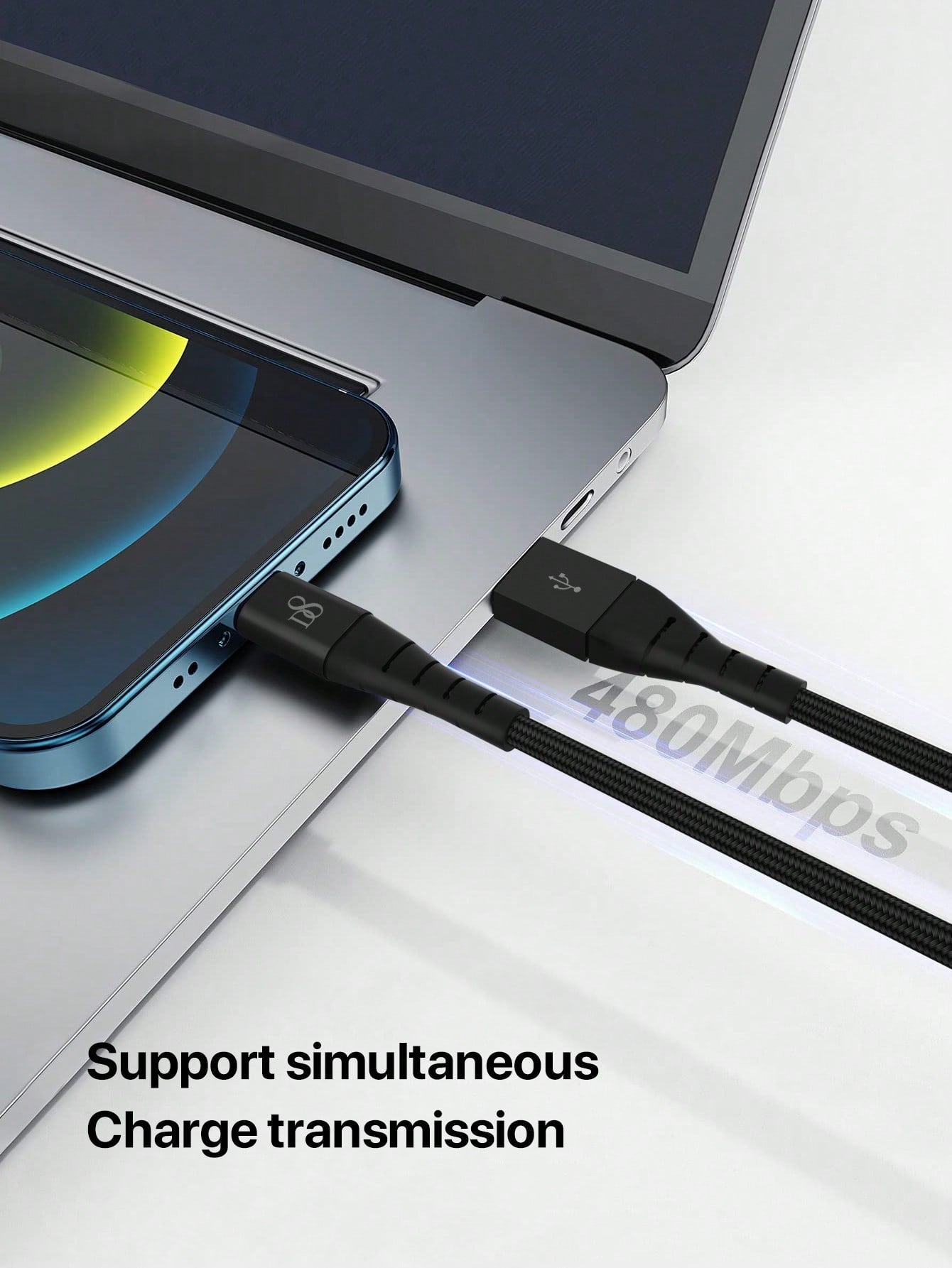 D8 MFi 인증 아이폰 충전 케이블 (3.3FT) 프리미엄 나일론 브레이드 | USB-A to Lightning | iPhone & iPad 완벽 호환