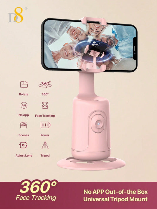 D8 AI 오토 페이스 트래킹 스마트폰 짐벌 360° 지능형 얼굴 인식 추적 | 앱 없이 사용 | 제스처 인식 | 수평·수직 촬영 | 전후면 촬영 지원