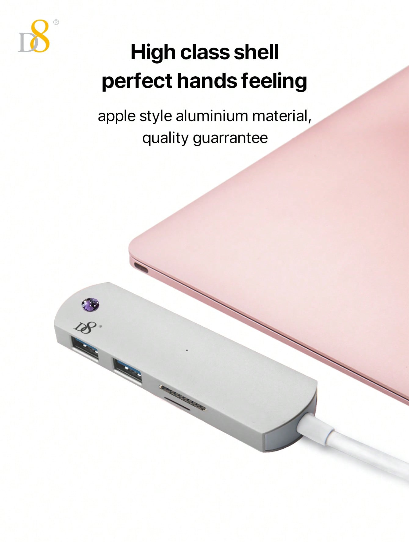 🔌 D8 4-in-1 USB-C 멀티포트 허브