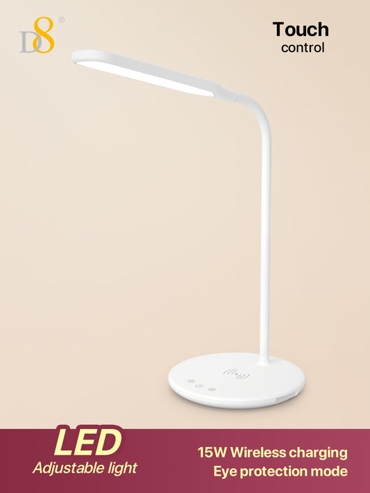 Dynamic8 무선 충전 LED 데스크 램프 모던한 조명 + 스마트 무선 충전, 한 번에 해결하세요!